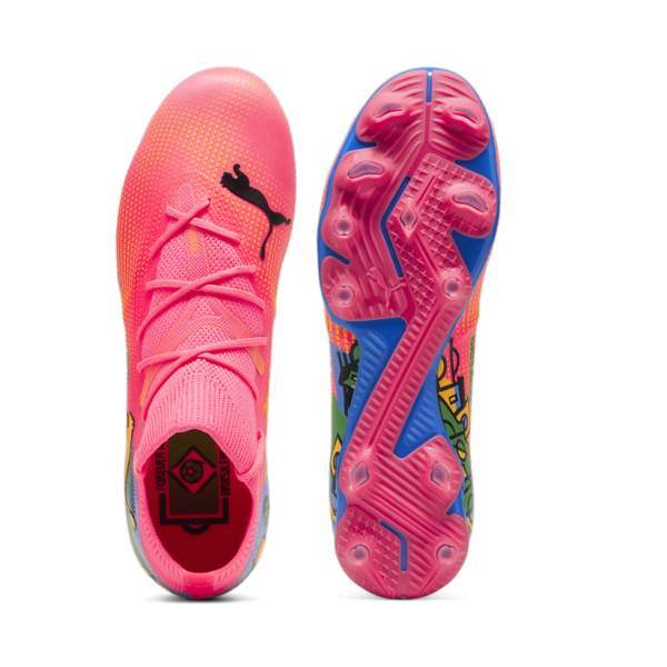 Botines de fútbol PUMA x NEYMAR JR FUTURE 7 MATCH FG/AG, Sunset Glow-PUMA Black-Sun Stream-PUMA Green-Bluemazing, large-ARG
