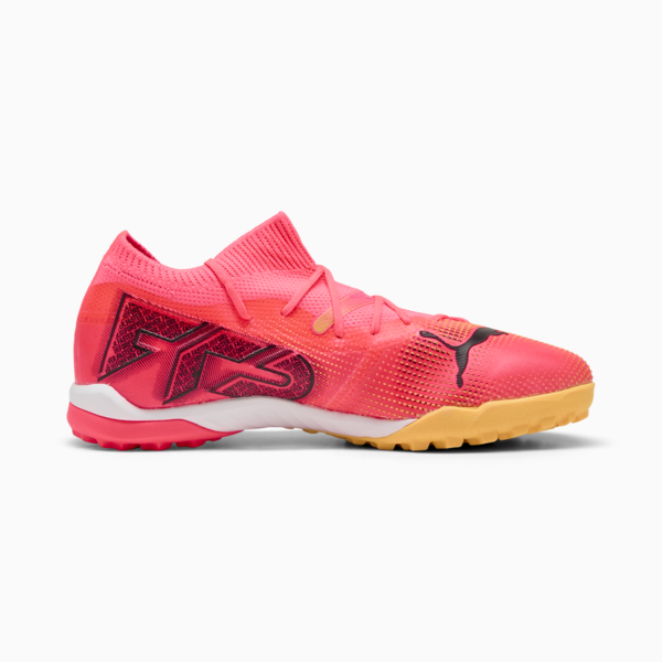 Botines de fútbol FUTURE 7 MATCH TT para mujer, Sun Stream-PUMA Black-Sunset Glow, large-ARG