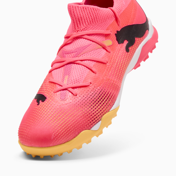 Botines de fútbol FUTURE 7 MATCH TT para mujer, Sun Stream-PUMA Black-Sunset Glow, large-ARG