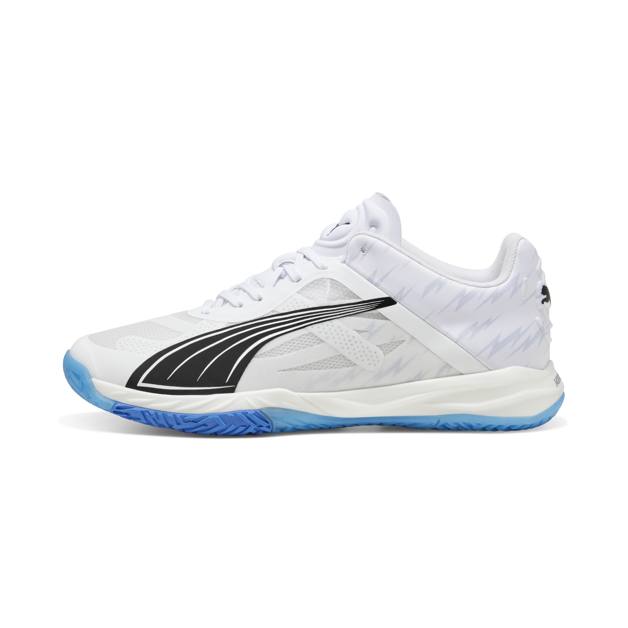 Puma Accelerate NITRO™ SQD Handballschuhe | White/Bluemazing/Black | Größe: 44