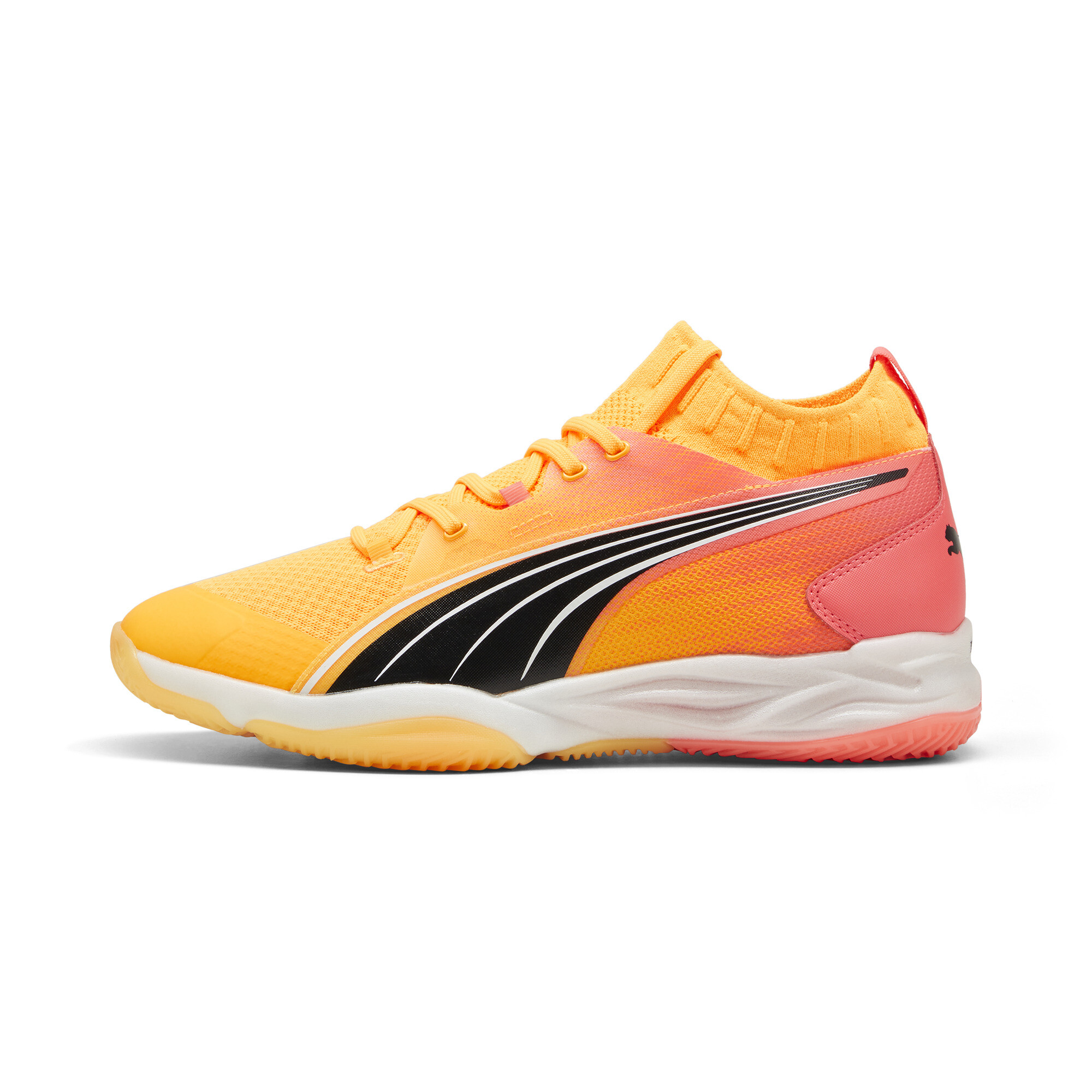 Puma Eliminate NITRO™ SQD Handballschuhe | Sun Stream/Sunset Glow/Black | Größe: 44.5