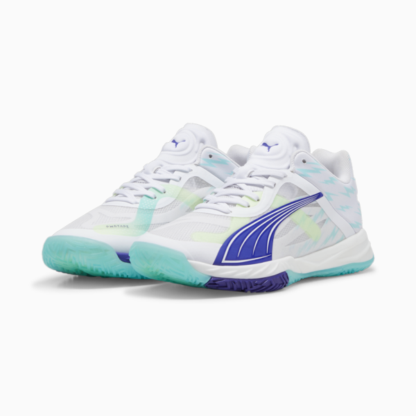 Accelerate NITRO™SQD W+ Indoor Shoes Women, PUMA White-Electric Peppermint-Fizzy Apple, large-ZAF