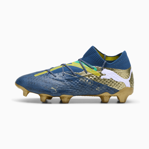 FUTURE 7 ULTIMATE BNA FG/AG Football Boots, Sailing Blue-Marine Blue-Pelé Yellow-Grassy Green-Gold, swatch-ZAF