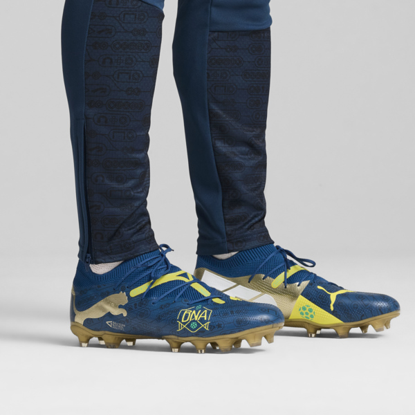 FUTURE 7 MATCH BNA FG/AG Football Boots Unisex, Sailing Blue-Marine Blue-Pelé Yellow-Grassy Green-Gold, large-ZAF