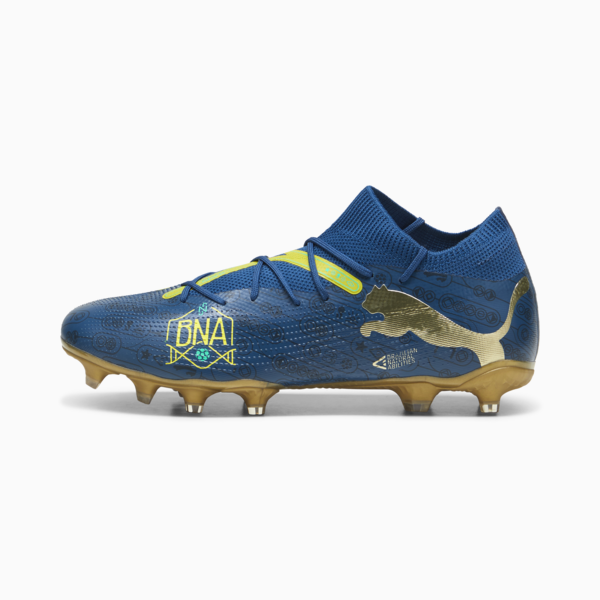FUTURE 7 MATCH BNA FG/AG Football Boots Unisex, Sailing Blue-Marine Blue-Pelé Yellow-Grassy Green-Gold, large-ZAF