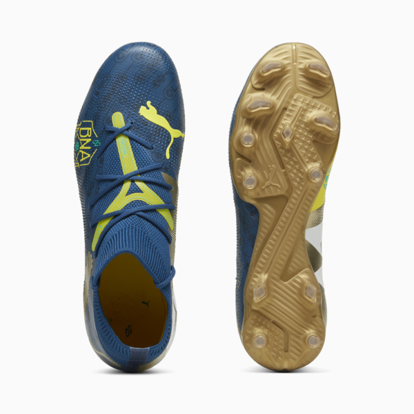 FUTURE 7 MATCH BNA FG/AG Football Boots Unisex, Sailing Blue-Marine Blue-Pelé Yellow-Grassy Green-Gold, large-ZAF
