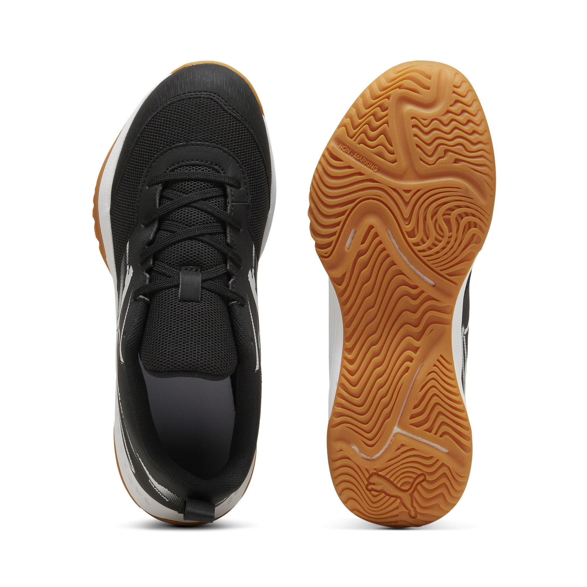 PUMA Varion II zaalschoenen, Zwart/Grijs, Maat 35 thumbnail 4