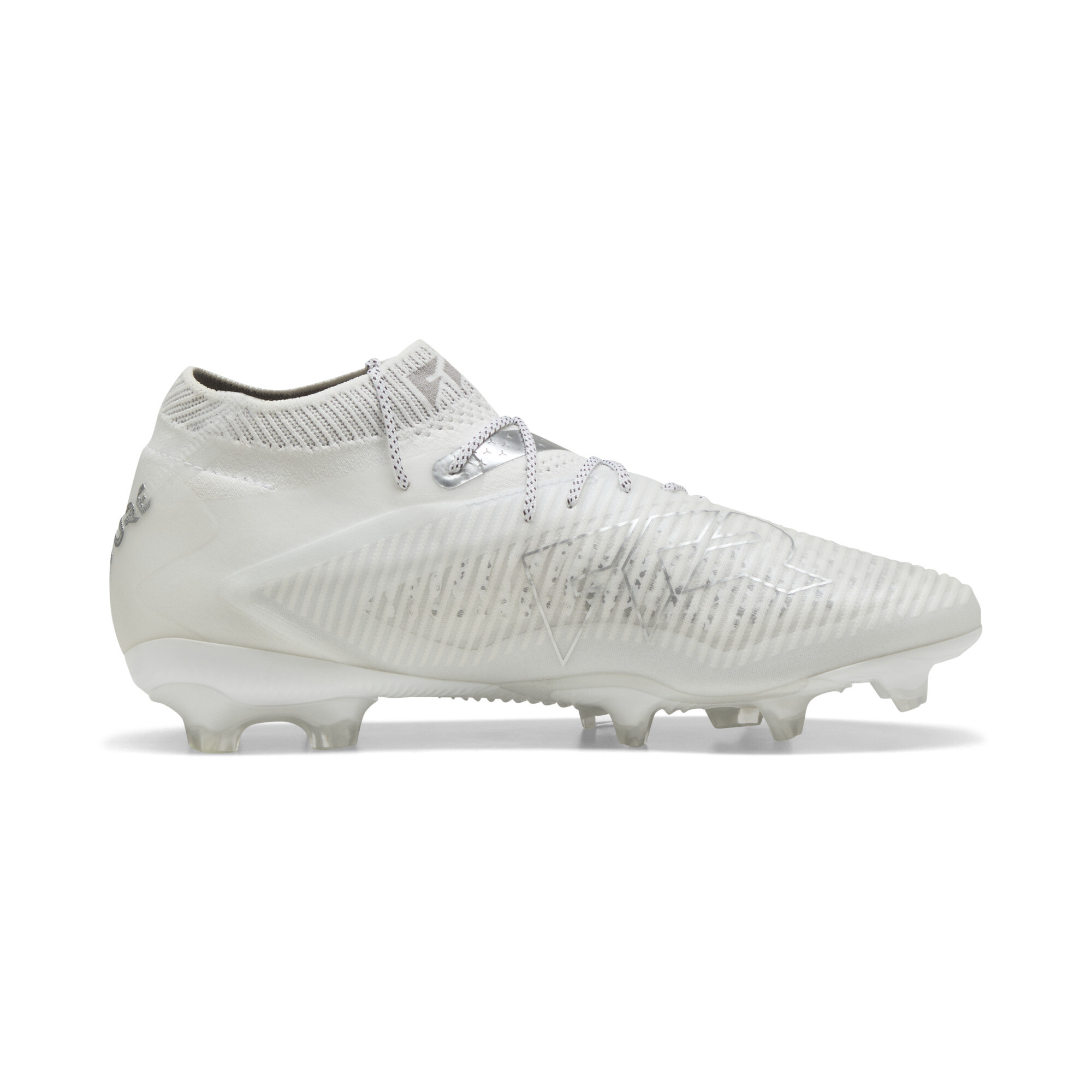 PUMA FUTURE 8 ULTIMATE FG voetbalschoenen, Wit/Zilver, Maat 38 thumbnail 3