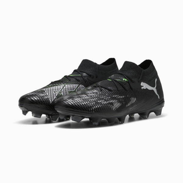 Tacos de fútbol FUTURE 8 MATCH FG/AG, PUMA Black-Cool Light Gray-Fluo Green, large-MEX