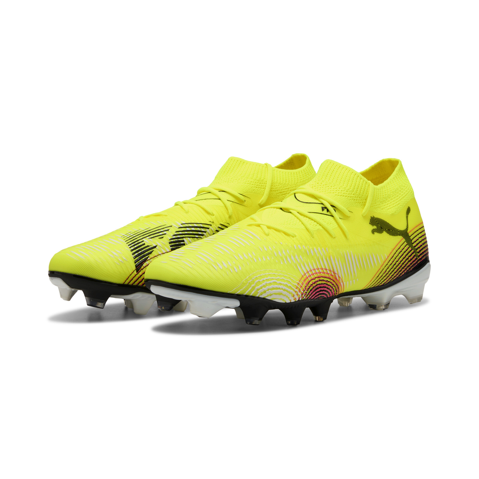 PUMA FUTURE 8 MATCH FG/AG voetbalschoenen, Zwart/Geel, Maat 43 thumbnail 6