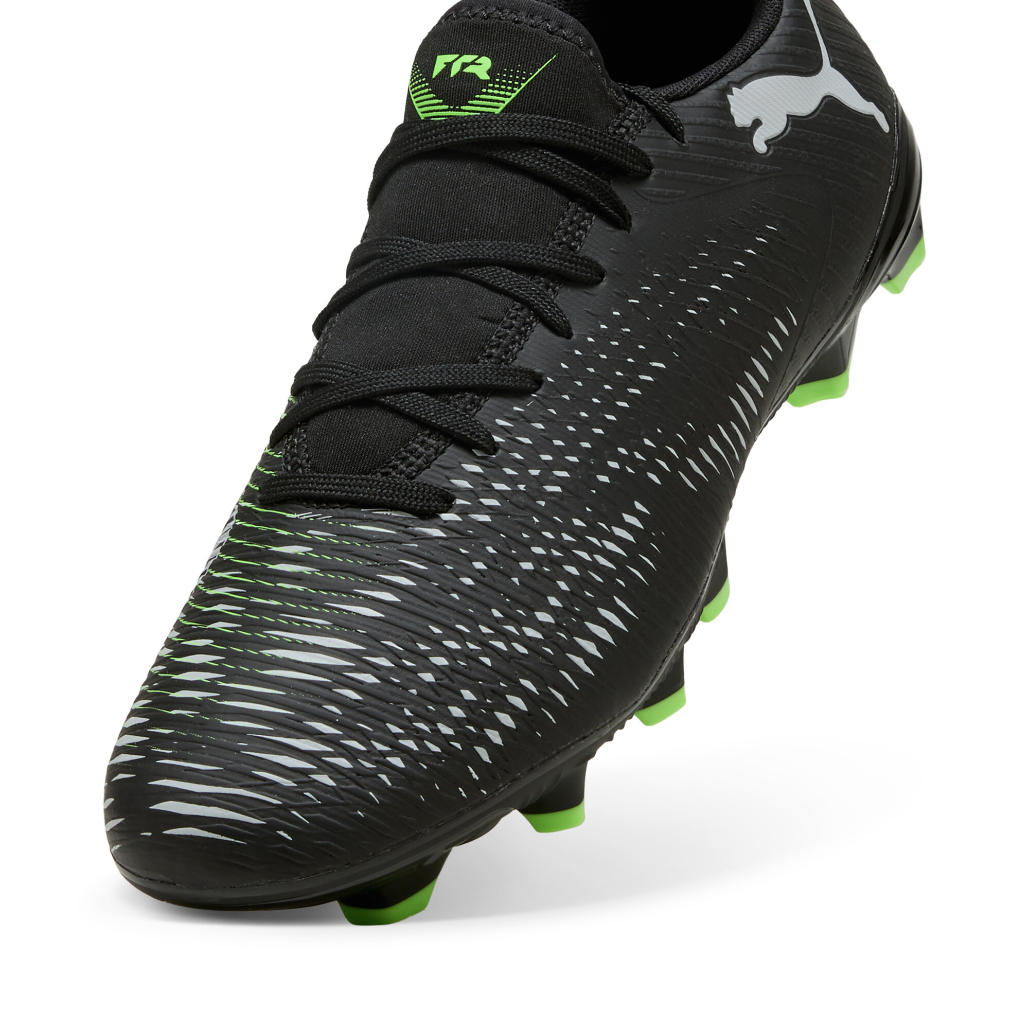 PUMA FUTURE 8 PLAY FG/AG voetbalschoenen, Grijs/Groen/Zwart