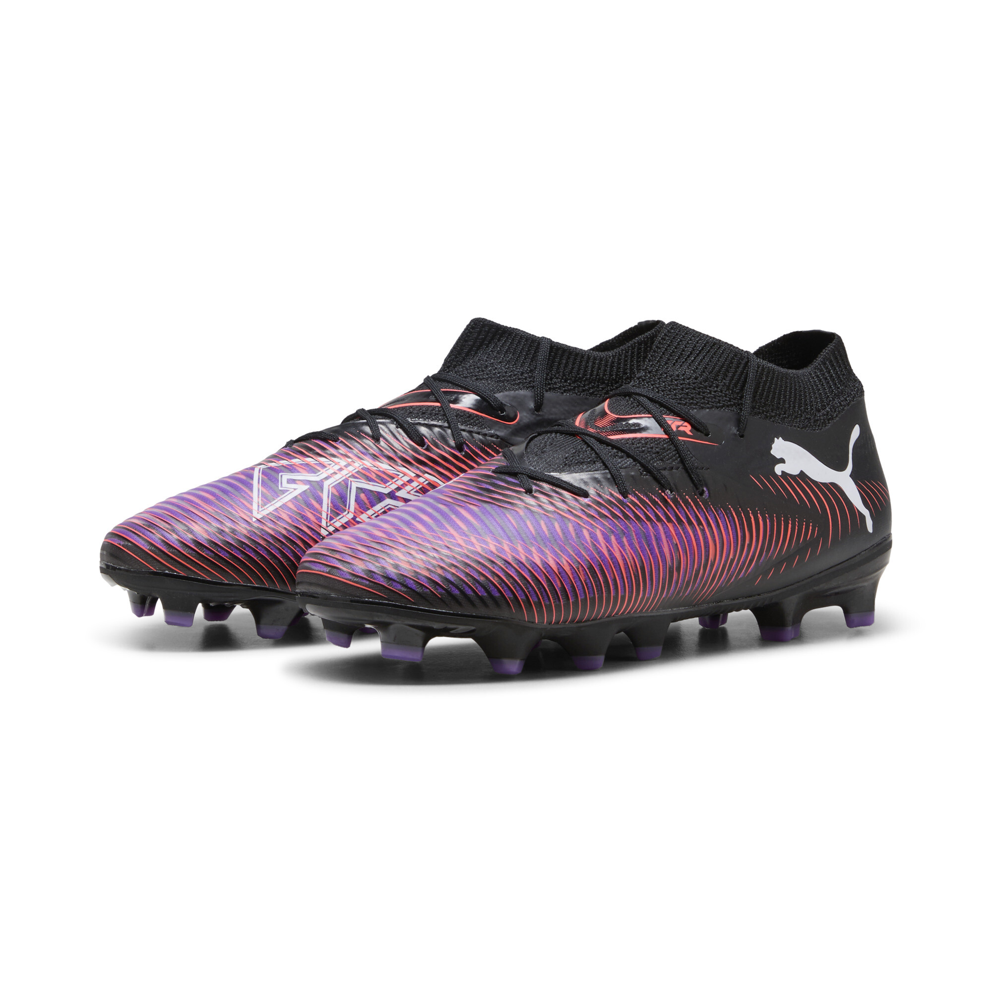 PUMA FUTURE 8 PRO FG/AG voetbalschoenen, Zwart/Rood/Wit, Maat 32 thumbnail 6