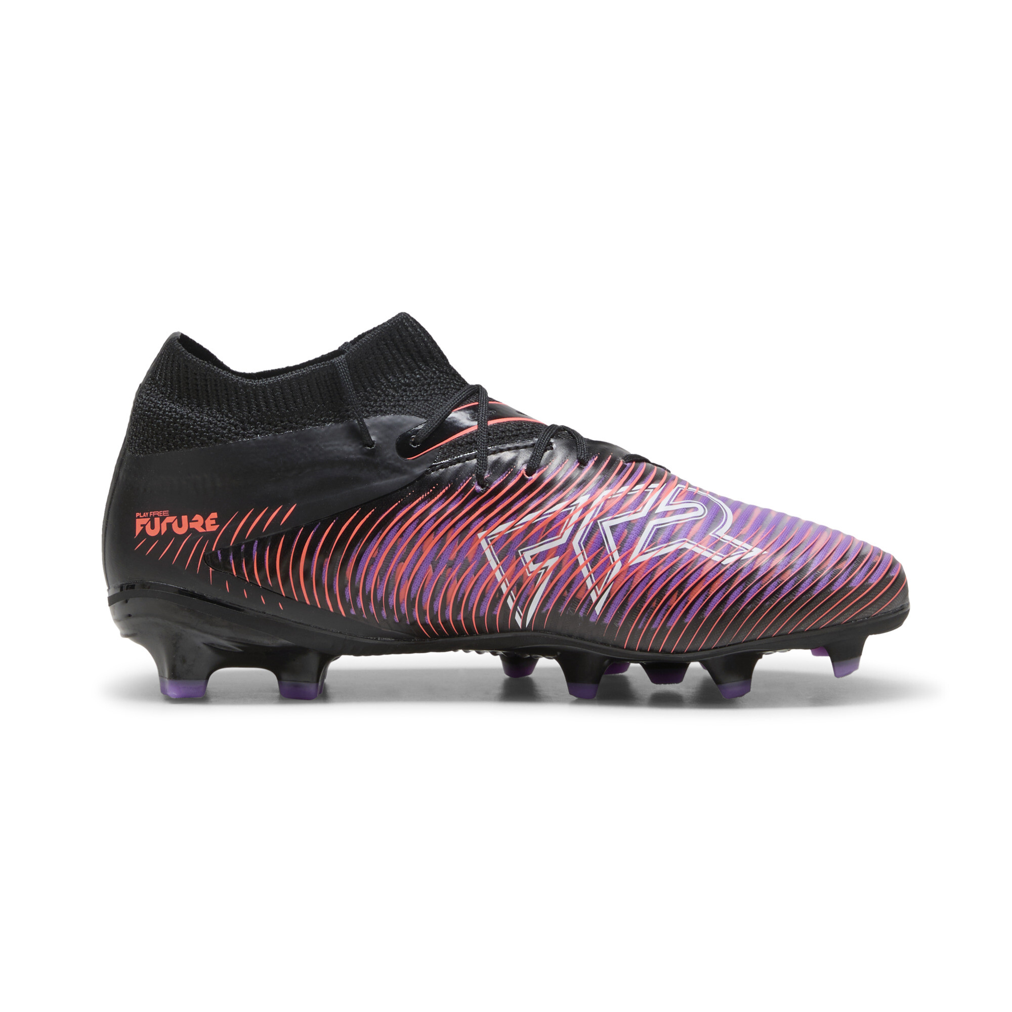 PUMA FUTURE 8 PRO FG/AG voetbalschoenen, Zwart/Rood/Wit, Maat 32 thumbnail 3