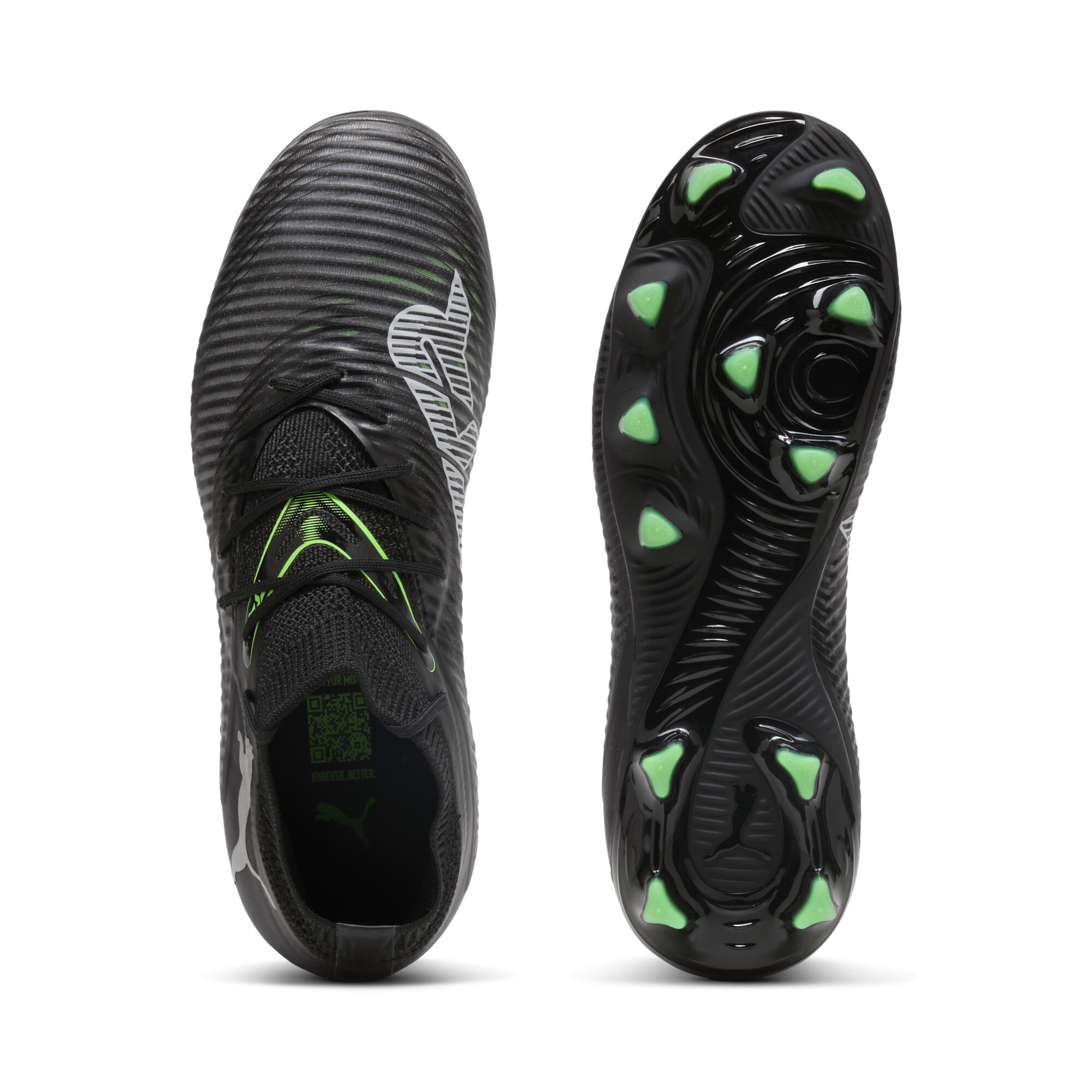 PUMA FUTURE 8 PRO FG/AG voetbalschoenen, Groen/Zwart/Grijs, Maat 31 thumbnail 4