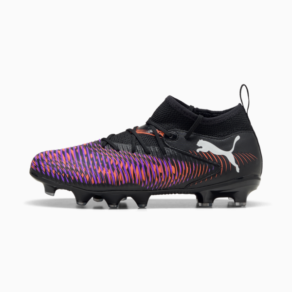 Tacos de fútbol FUTURE 8 MATCH FG/AG para adolescentes, PUMA Black-PUMA White-Glowing Red, large-MEX