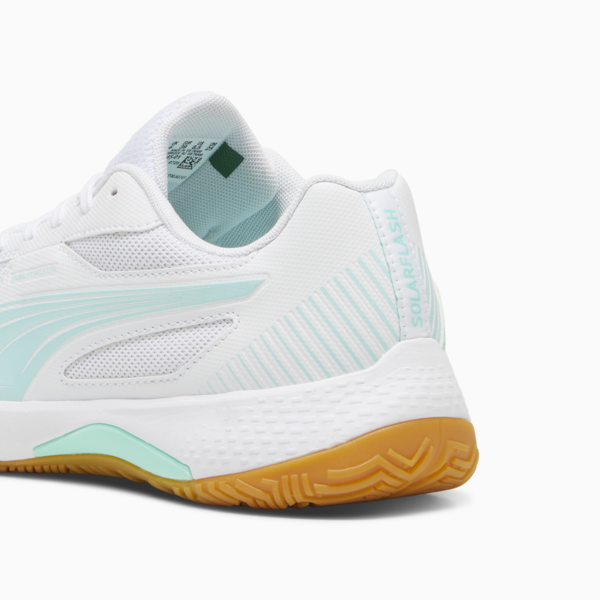 Solarflash III W+ Indoor Sports Shoes Women, PUMA White-Electric Peppermint, large-ZAF