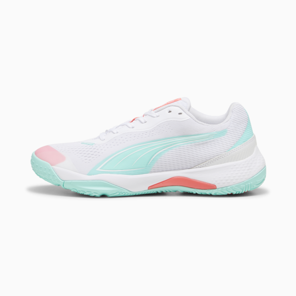 Solarstrike III W+ Indoor Sports Shoes Women, PUMA White-Electric Peppermint, large-ZAF