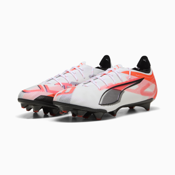 Tacos de fútbol ULTRA 5 CARBON FG, PUMA White-PUMA Black-Glowing Red, large-MEX