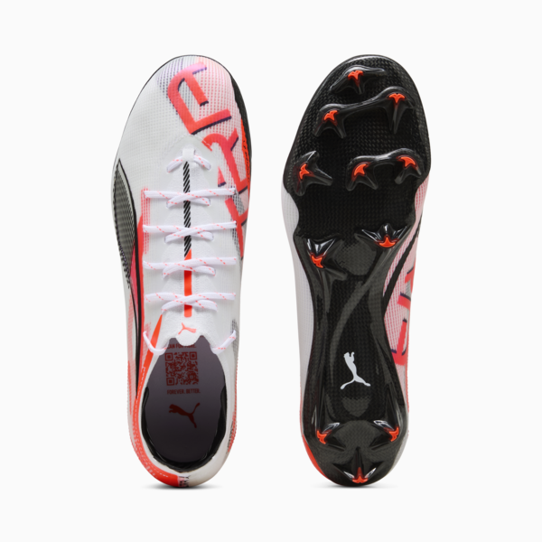 Tacos de fútbol ULTRA 5 CARBON FG, PUMA White-PUMA Black-Glowing Red, large-MEX