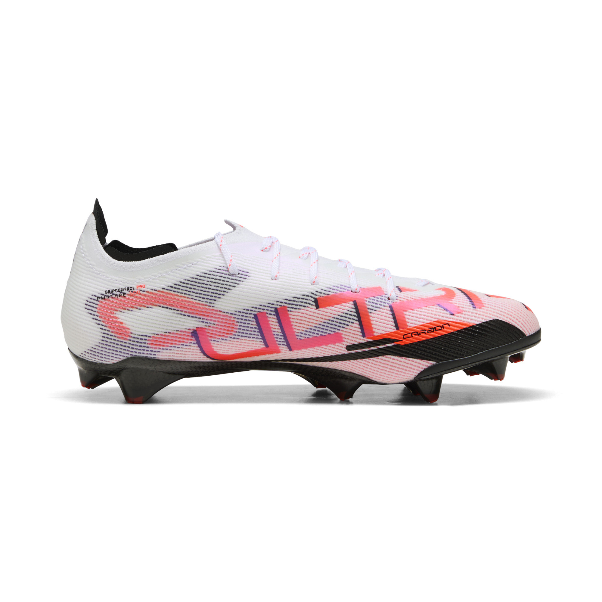 PUMA ULTRA 5 CARBON FG voetbalschoenen, Zwart/Rood/Wit, Maat 42,5 thumbnail 4