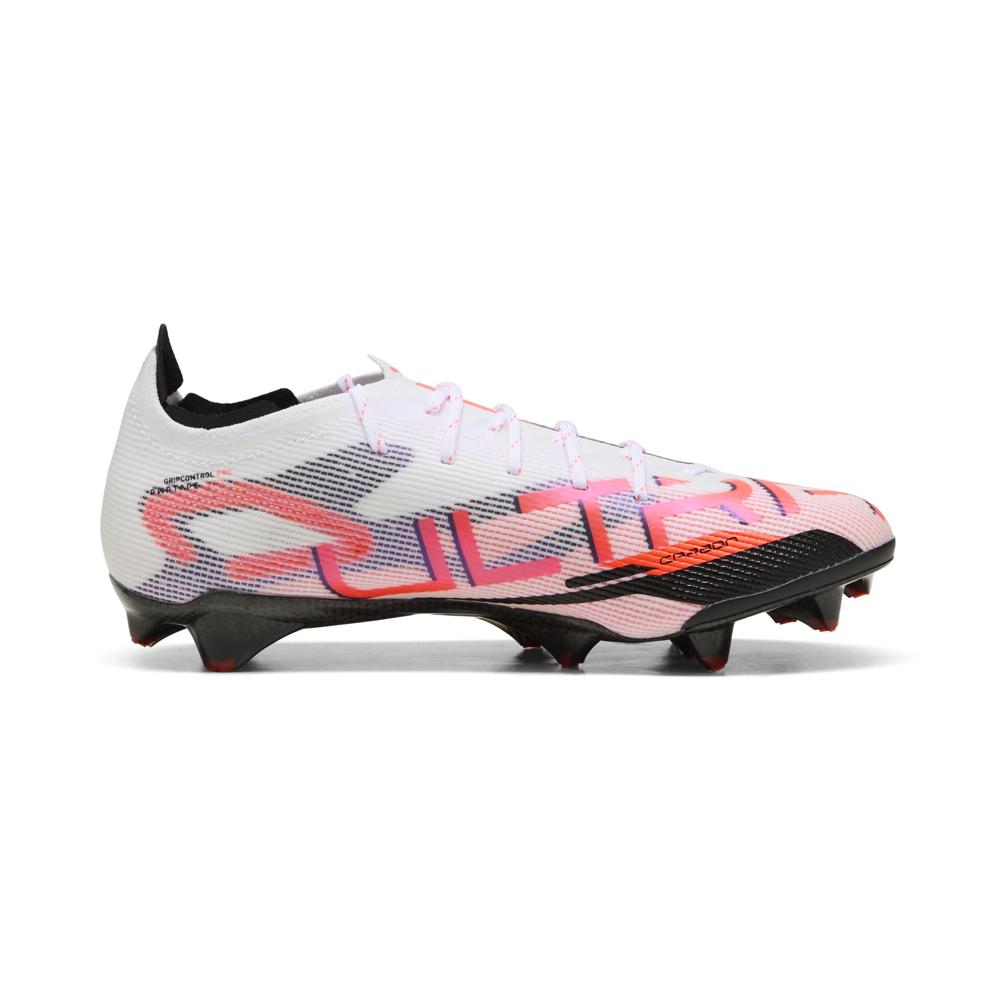 PUMA ULTRA 5 CARBON FG voetbalschoenen voor Dames, Zwart/Rood/Wit, Maat 40,5 thumbnail 4