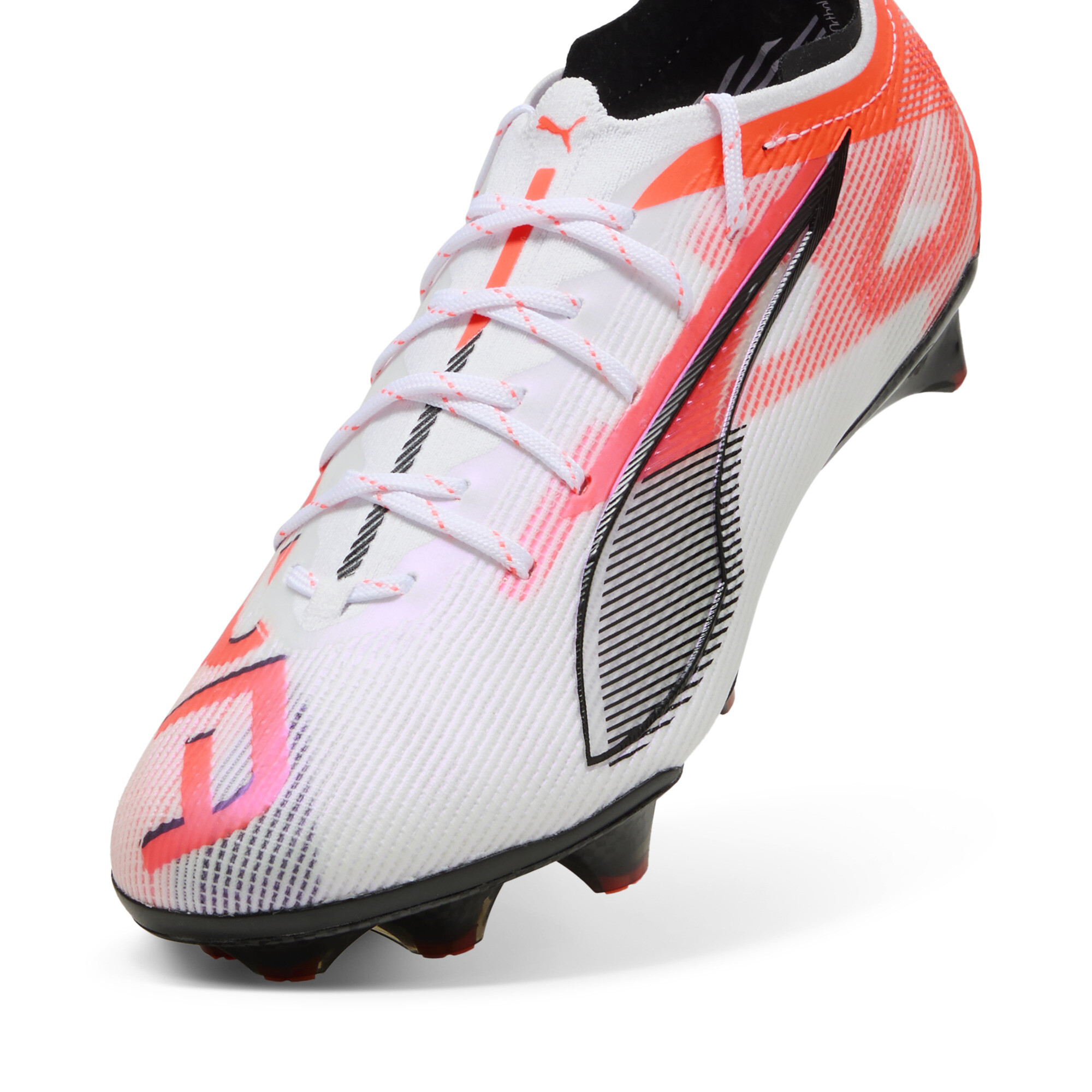 ULTRA 5 CARBON FG voetbalschoenen voor Dames, Zwart/Rood/Wit, Maat 37,5 | PUMA