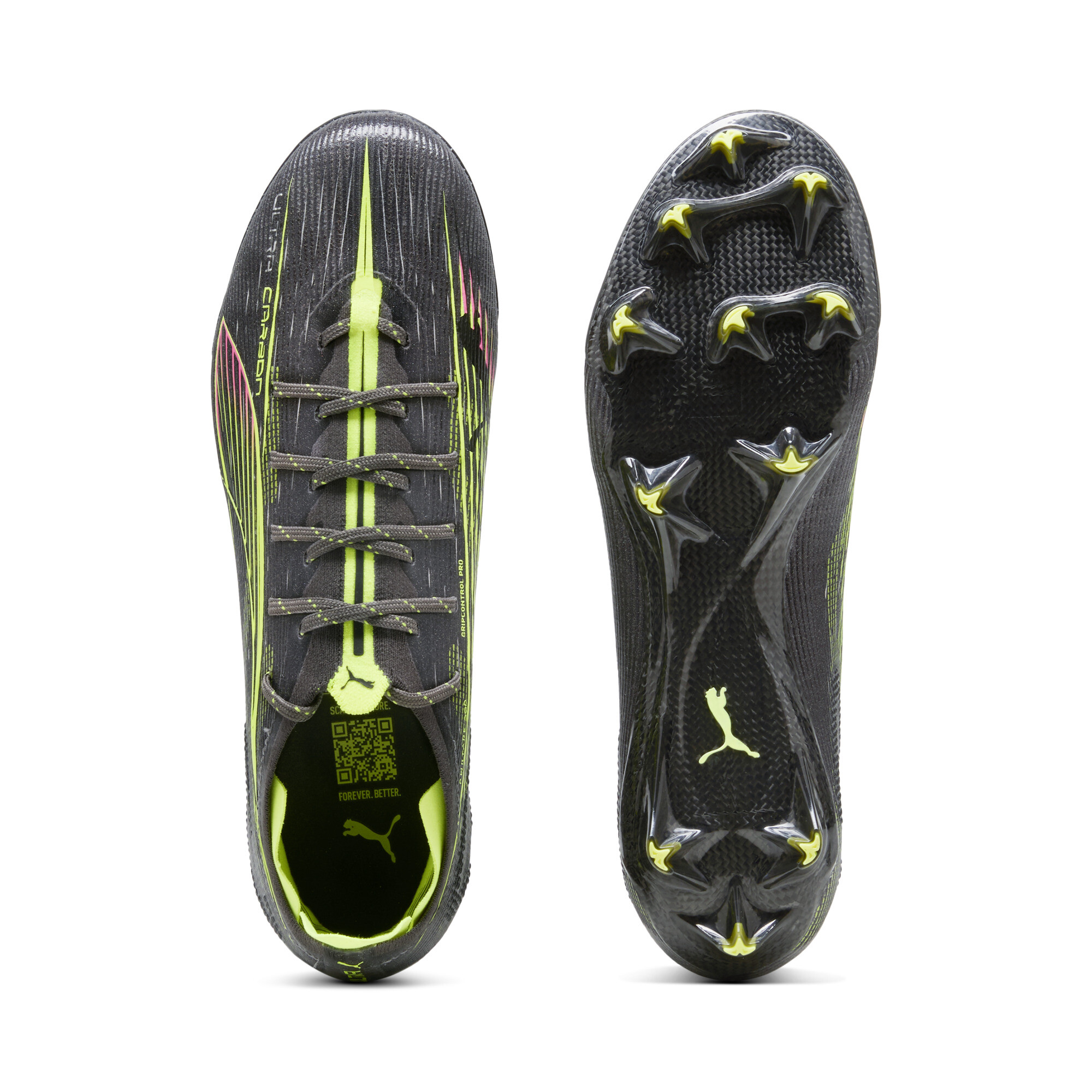 PUMA ULTRA 5 CARBON FG voetbalschoenen voor Dames, Geel/Zilver, Maat 38 thumbnail 6