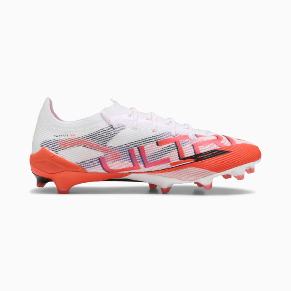 Botines de fútbol ULTRA 5 ULTIMATE FG, PUMA White-PUMA Black-Glowing Red, large-ARG