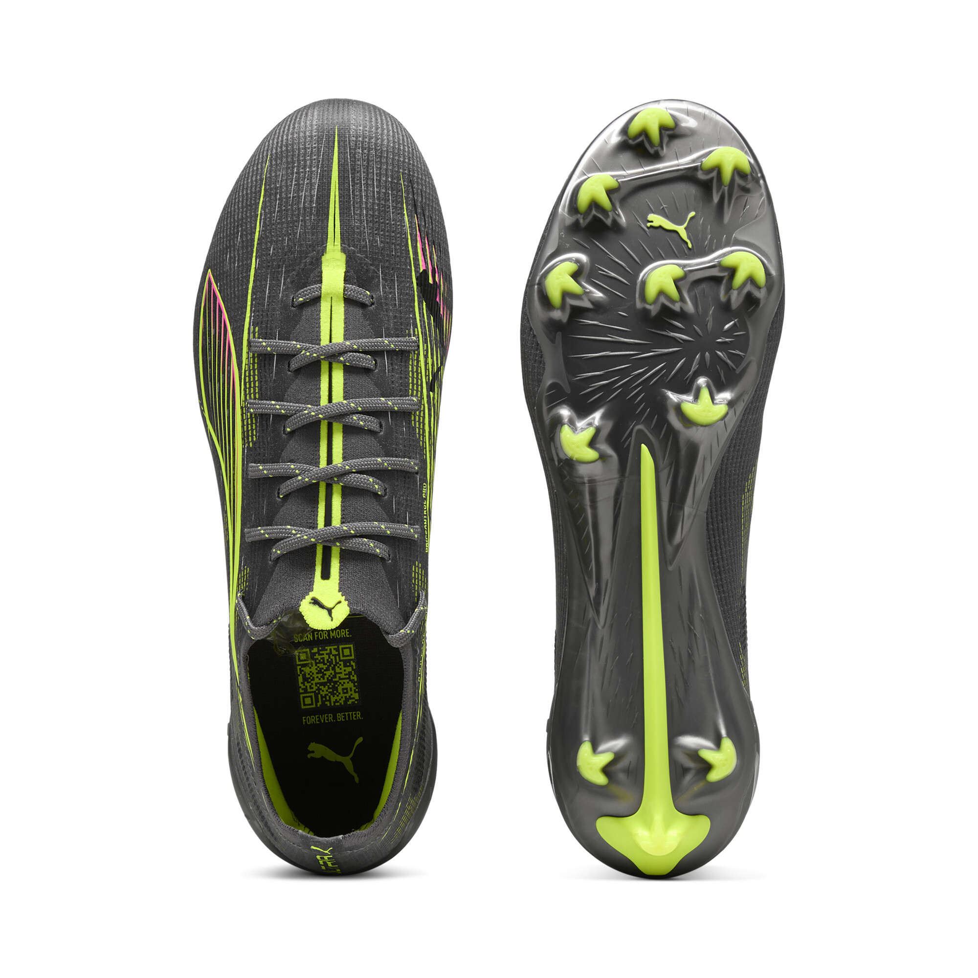 PUMA ULTRA 5 ULTIMATE FG voetbalschoenen, Geel/Zilver, Maat 42 thumbnail 5