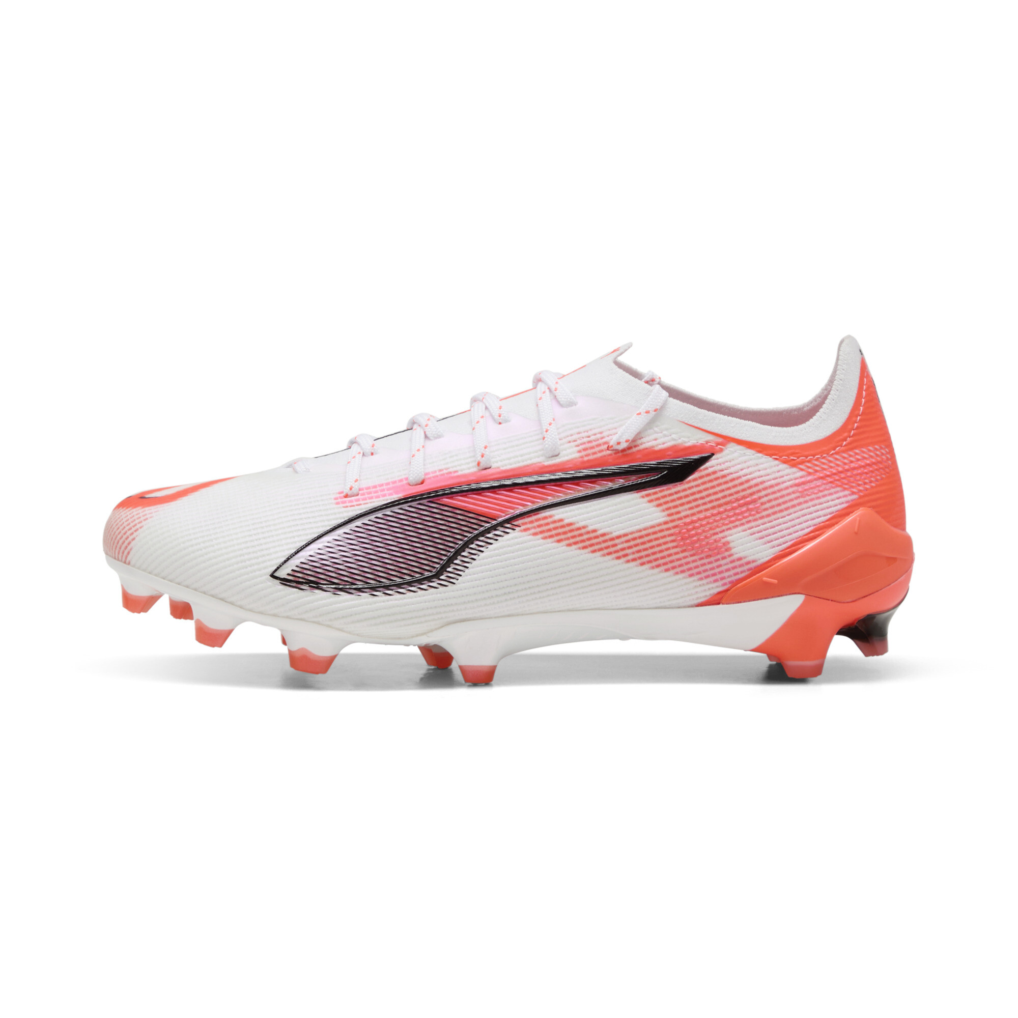 Puma ULTRA 5 ULTIMATE FG Fußballschuhe Damen | White/Black/Glowing Red | Größe: 41