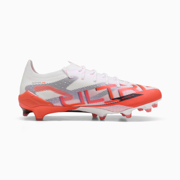 Botines de fútbol ULTRA 5 ULTIMATE FG para mujer, PUMA White-PUMA Black-Glowing Red, large-ARG