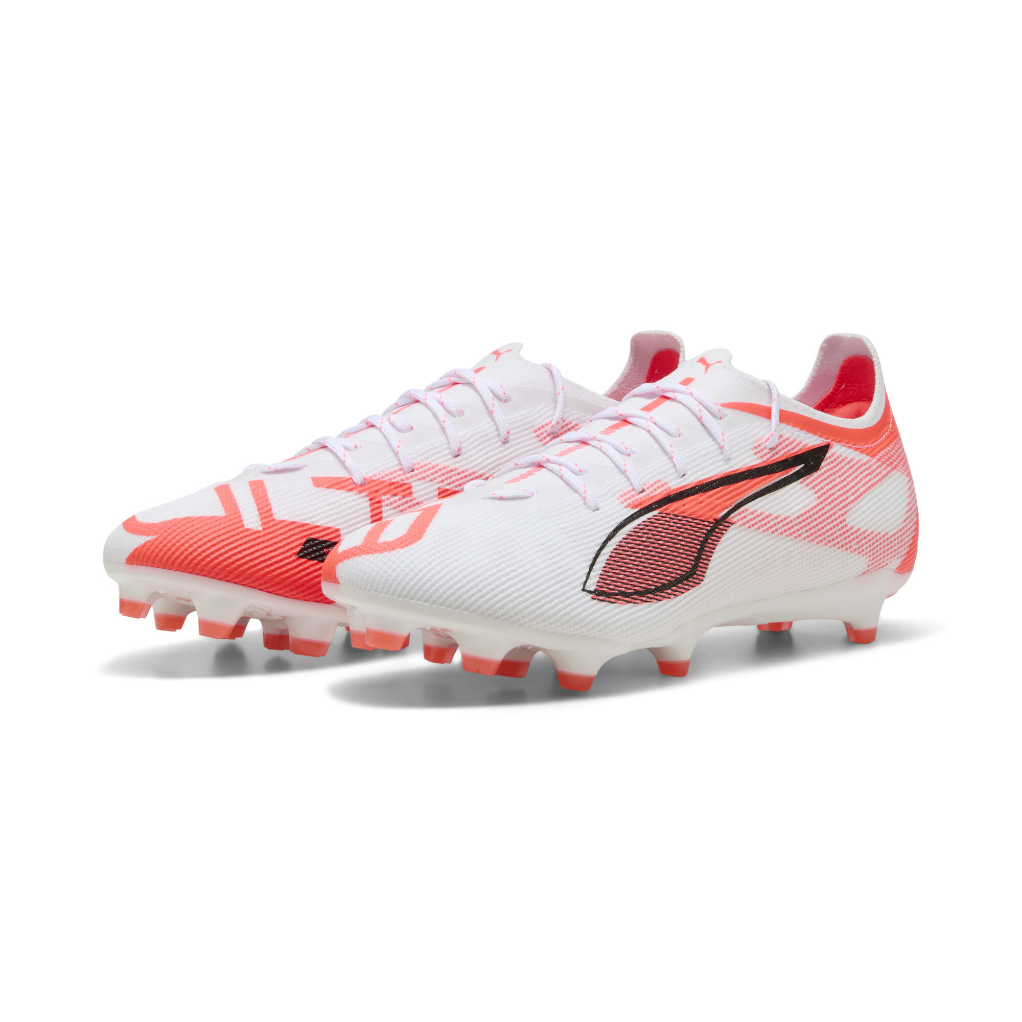 PUMA ULTRA 5 PRO FG/AG voetbalschoenen, Zwart/Rood/Wit, Maat 41 thumbnail 6