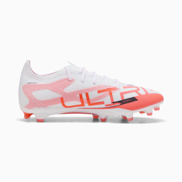 Botines de fútbol ULTRA 5 PRO FG/AG, PUMA White-PUMA Black-Glowing Red, large-ARG