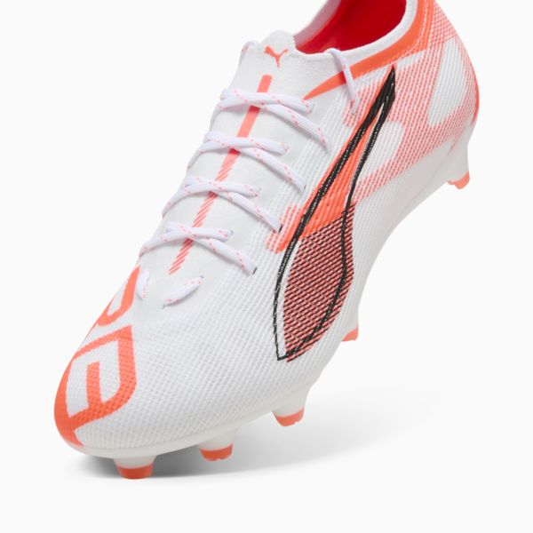 Botines de fútbol ULTRA 5 PRO FG/AG, PUMA White-PUMA Black-Glowing Red, large-ARG