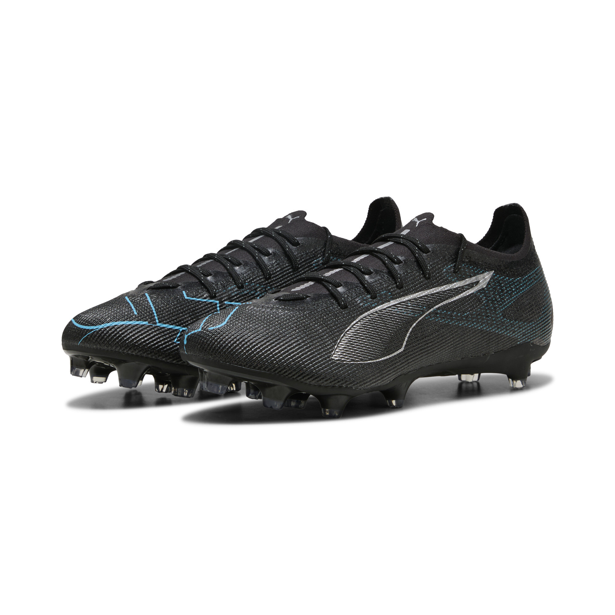 PUMA ULTRA 5 PRO FG/AG voetbalschoenen, Zwart/Zilver, Maat 43 thumbnail 6