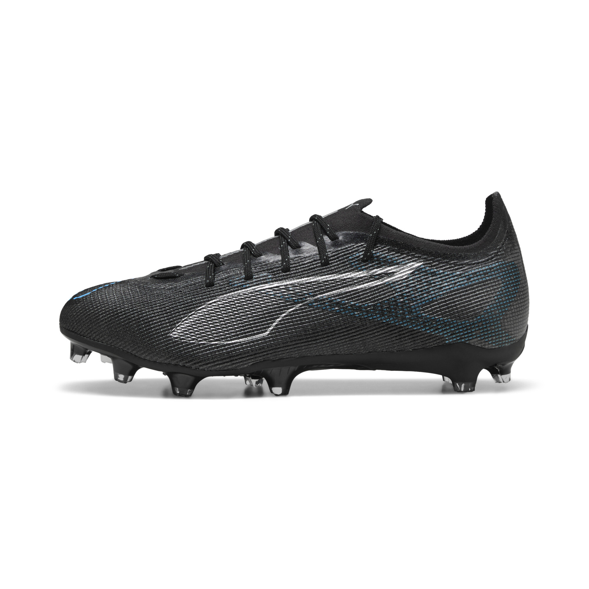 Puma ULTRA 5 PRO FG/AG Fußballschuhe | Black/Silver/Bright Aqua | Größe: 40