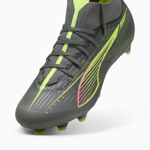 ULTRA 5 MATCH+ FG/AG Football Boots Unisex, Matte Aged Silver-Yellow Alert-Puma Aged Silver, large-ZAF