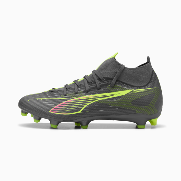 Tacos de fútbol Mujer FUTURE 5 MATCH FG/AG, Matte Aged Silver-Yellow Alert-Puma Aged Silver, large-MEX