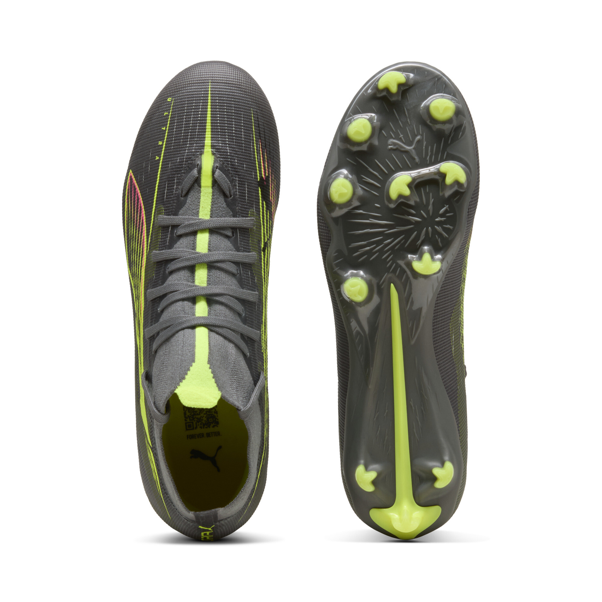 PUMA ULTRA 5 MATCH+ FG/AG voetbalschoenen voor Dames, Geel/Zilver, Maat 37,5 thumbnail 5