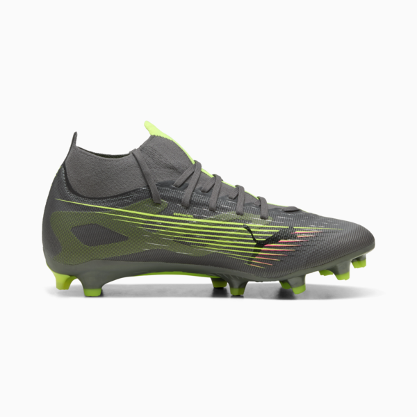 Tacos de fútbol Mujer FUTURE 5 MATCH FG/AG, Matte Aged Silver-Yellow Alert-Puma Aged Silver, large-MEX