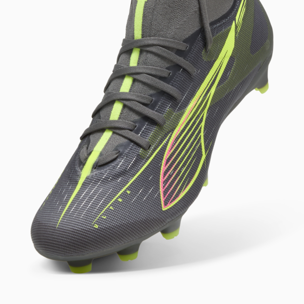 Tacos de fútbol Mujer FUTURE 5 MATCH FG/AG, Matte Aged Silver-Yellow Alert-Puma Aged Silver, large-MEX