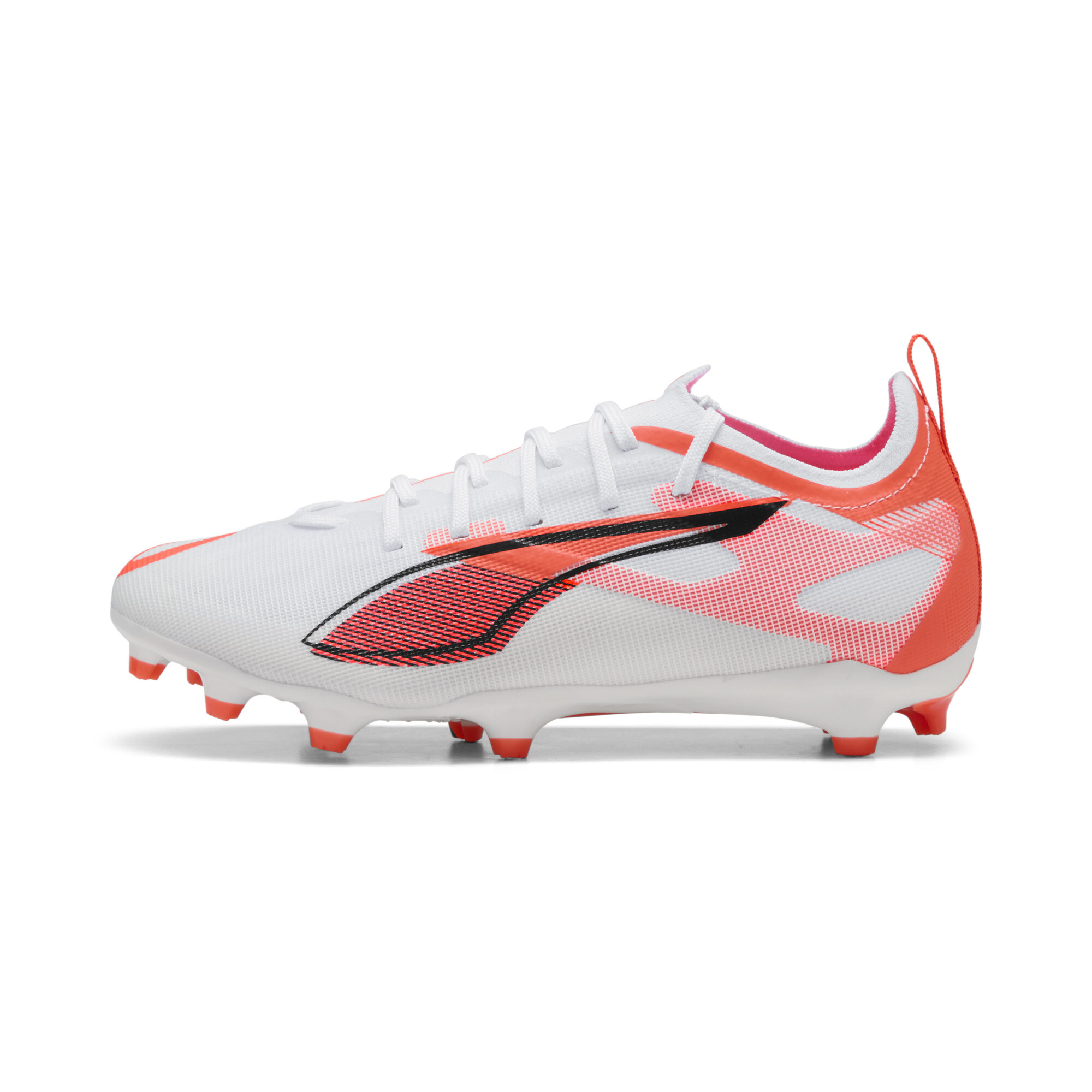 Puma ULTRA 5 PRO FG/AG Fußballschuhe Teenager Für Für Kinder | White/Black/Glowing Red | Größe: 29