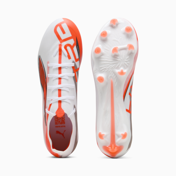ULTRA 5 MATCH FG/AG Football Boots, PUMA White-PUMA Black-Glowing Red, large-MEX