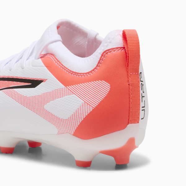 Tacos de fútbol ULTRA 5 MATCH FG/AG, PUMA White-PUMA Black-Glowing Red, large-MEX