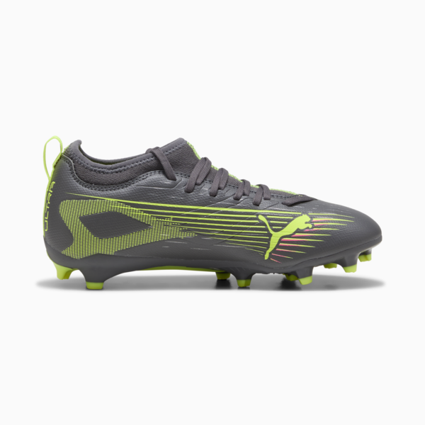 ULTRA 5 MATCH FG/AG Football Boots Youth, Matte Aged Silver-Yellow Alert-Puma Aged Silver, large-ZAF
