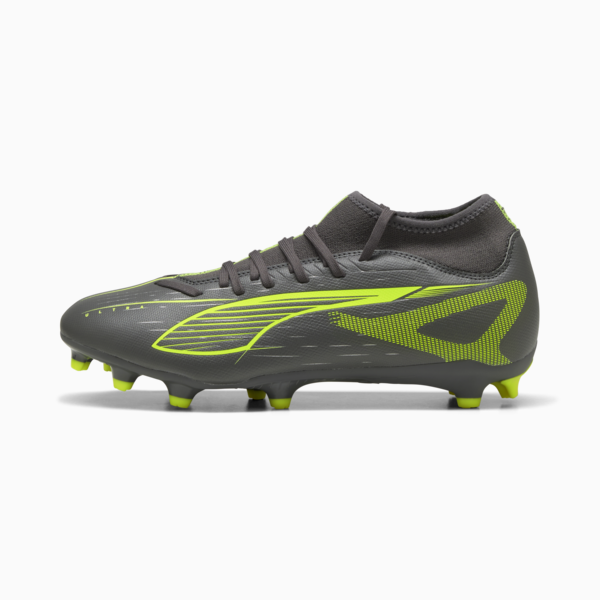 ULTRA 5 PLAY+ FG/AG Football Boots Unisex, Matte Aged Silver-Yellow Alert-Puma Aged Silver, large-ZAF