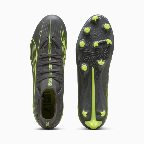 ULTRA 5 PLAY+ FG/AG Football Boots Unisex, Matte Aged Silver-Yellow Alert-Puma Aged Silver, large-ZAF