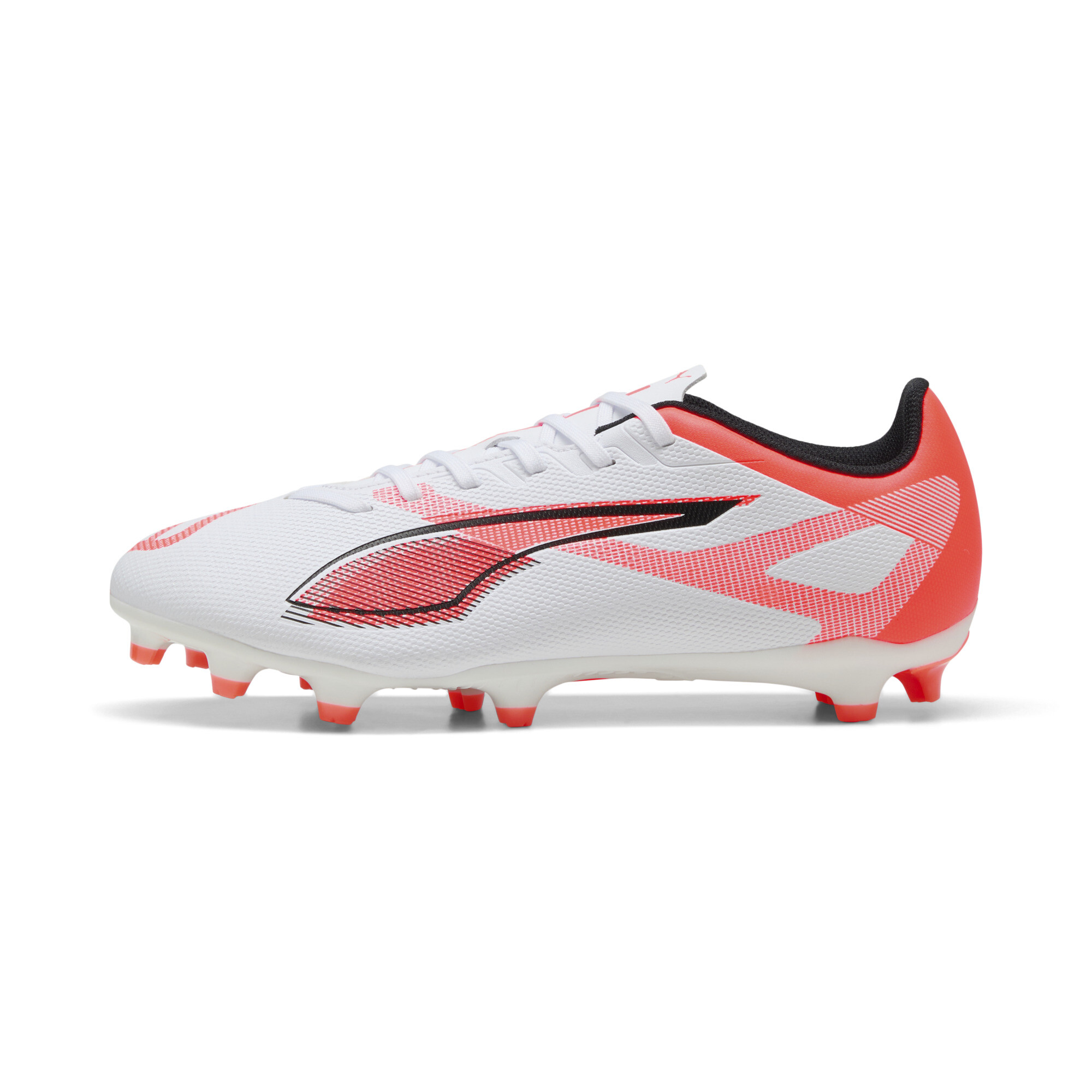 Puma ULTRA 5 PLAY FG/AG Fußballschuhe | White/Black/Glowing Red | Größe: 39