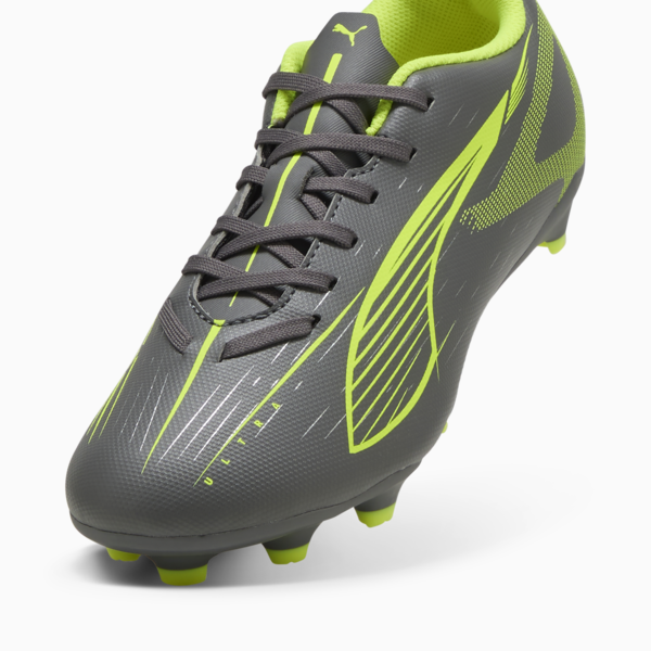 Tacos de fútbol ULTRA 5 PLAY FG/AG para adolescentes, Matte Aged Silver-Yellow Alert-Puma Aged Silver, large-MEX