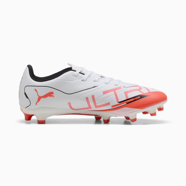 ULTRA 5 PLAY FG/AG Football Boots Women, PUMA White-PUMA Black-Glowing Red, large-MEX